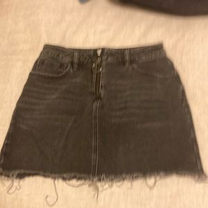 Black, Jean, mini skirt by Pacsun